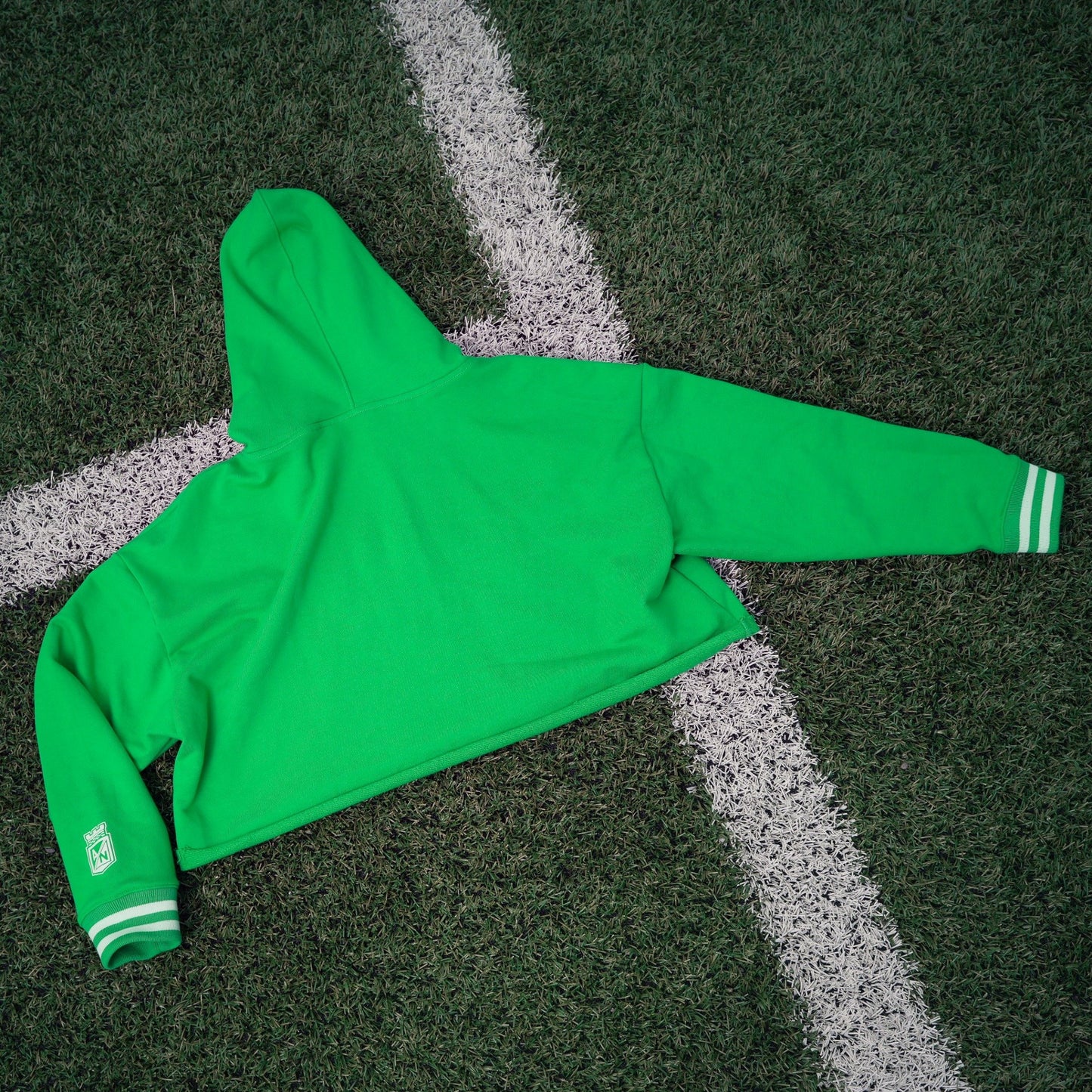 HOODIE VERDE DAMA CROP