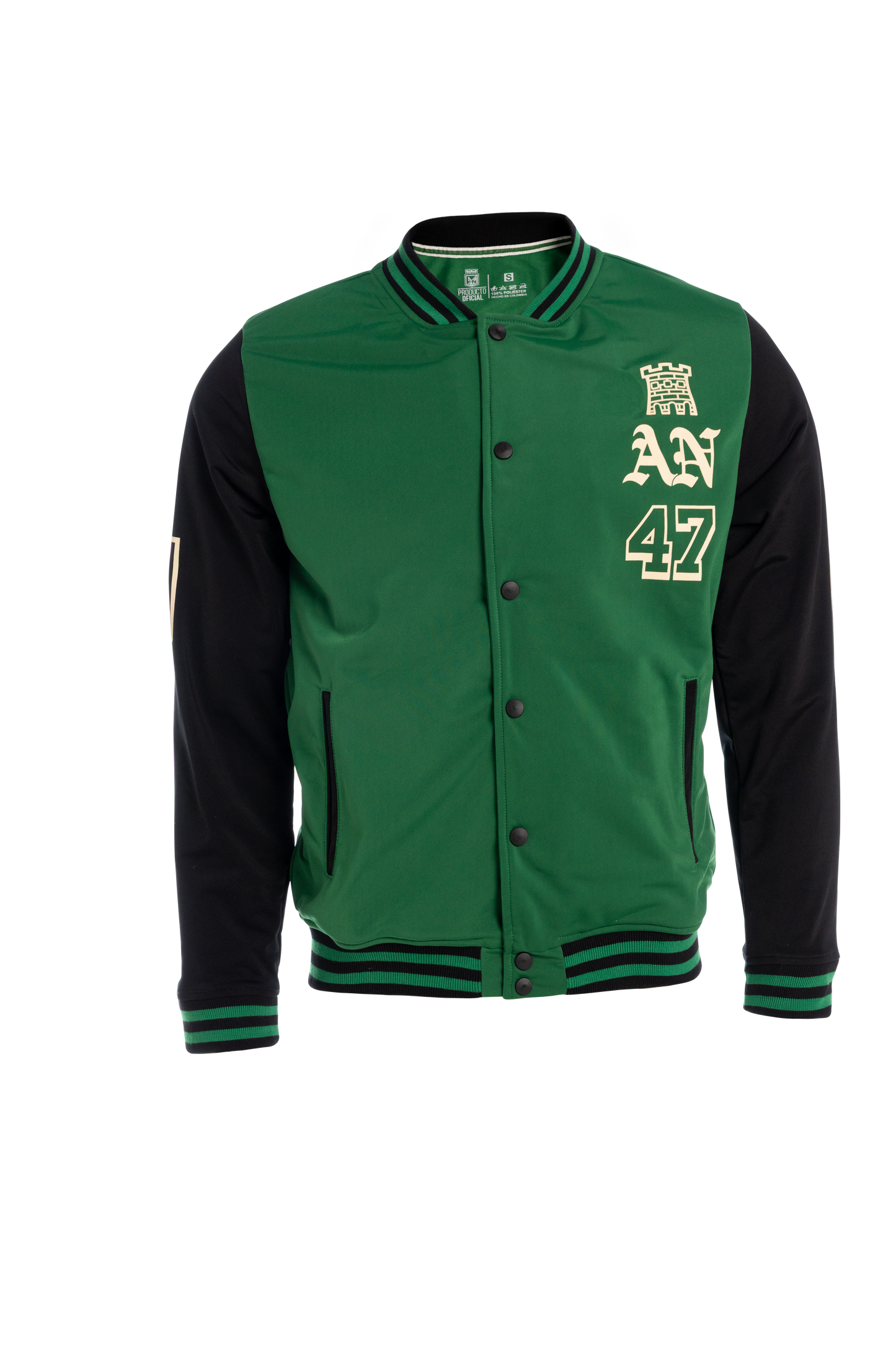 BOMBER JACKET VERDE Y NEGRO