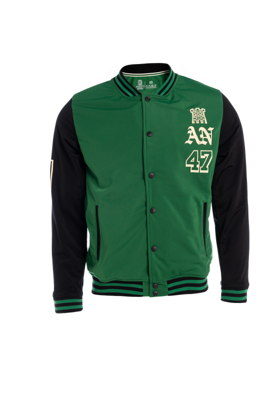 BOMBER JACKET VERDE Y NEGRO